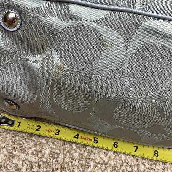 Coach Silver and Gray Shoulder Bag - Picture 5 of 11